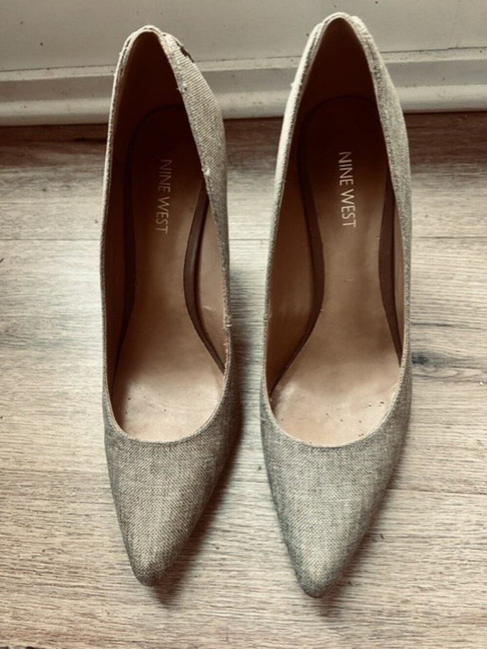 Neutral Lace Back Heels